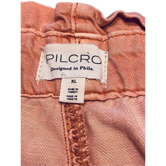 Anthropologie Pilcro XL Peach Pink High Rise Wide Leg Crop Culottes Pants - Picture 4 of 5